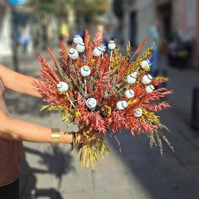 Bouquet de Flores Naturales Secas Variados - Floristeria La Camelia